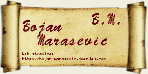 Bojan Marašević vizit kartica